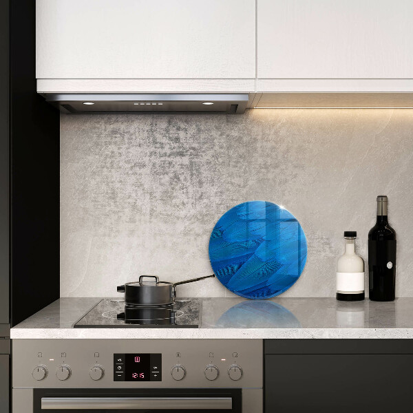 Chopping board glass Bird feathers