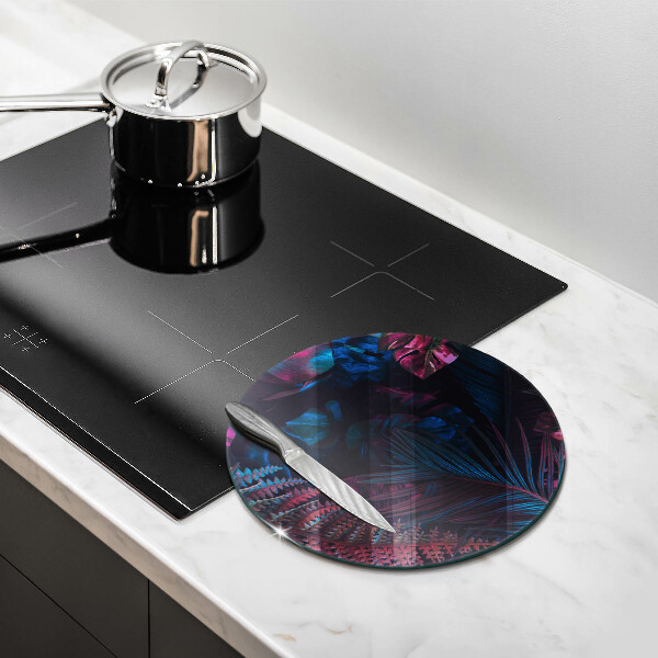Chopping board glass Dark jungle