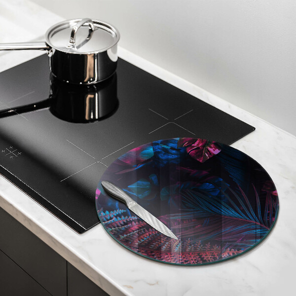 Chopping board glass Dark jungle