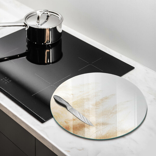 Chopping board glass Pampas grass