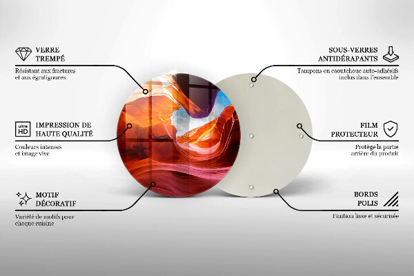 Chopping board glass Kanion rocks landscape
