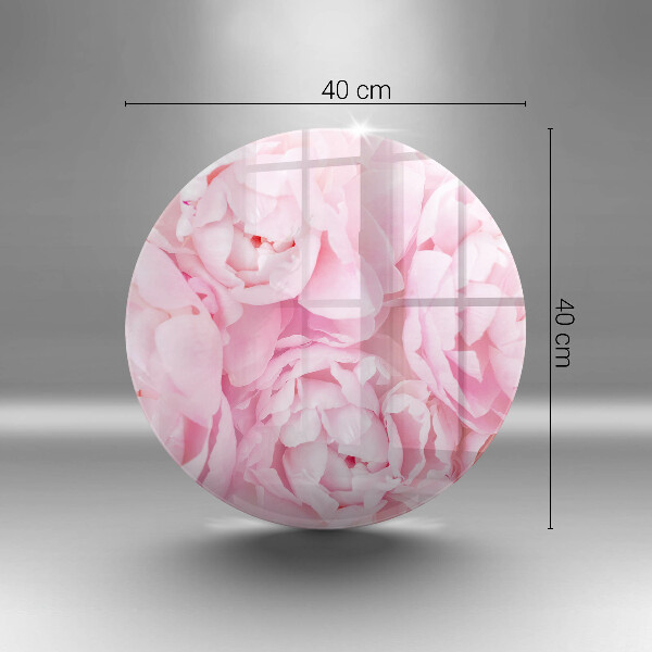 Chopping board glass Delicate peonies