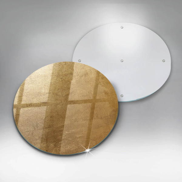 Chopping board glass Gold texture background