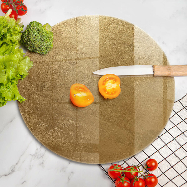 Chopping board glass Gold texture background