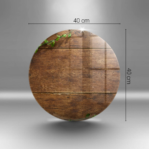 Chopping board glass Wooden boards and leaves