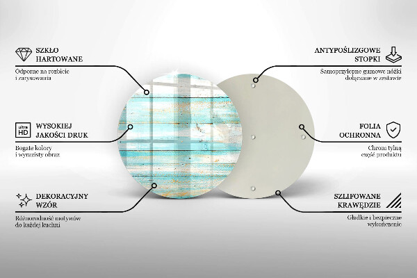 Chopping board glass Vintage wood boards