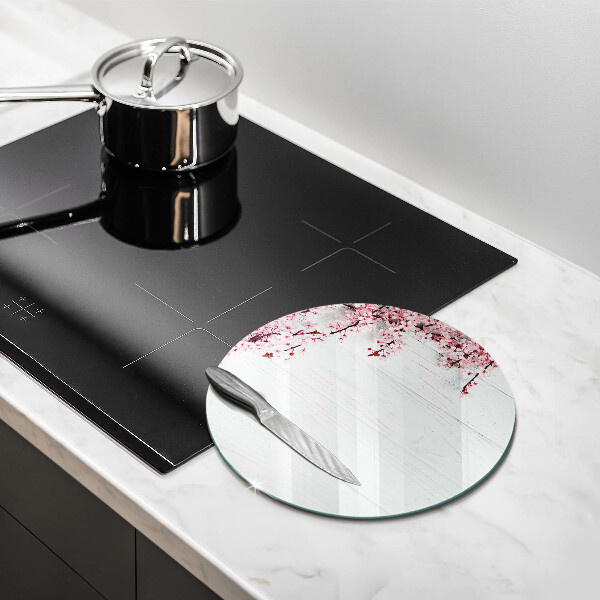 Chopping board glass Flowers on the boards