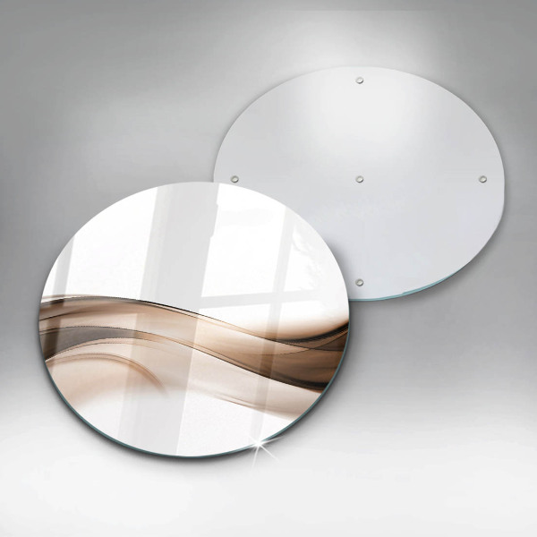 Chopping board glass Abstraction brown lines