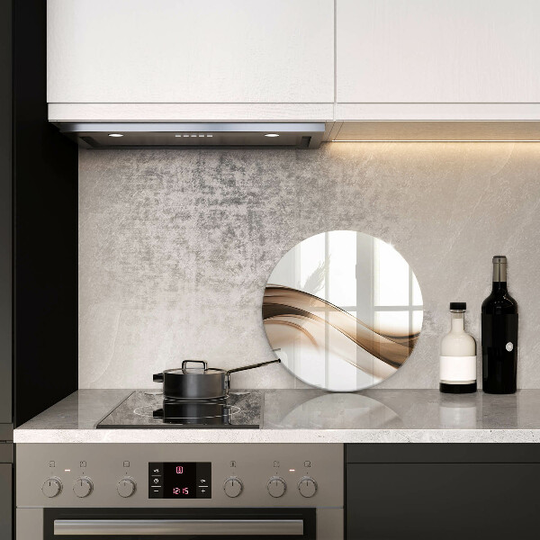 Chopping board glass Abstraction brown lines