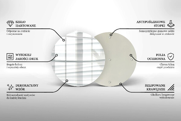 Chopping board glass Modern structure