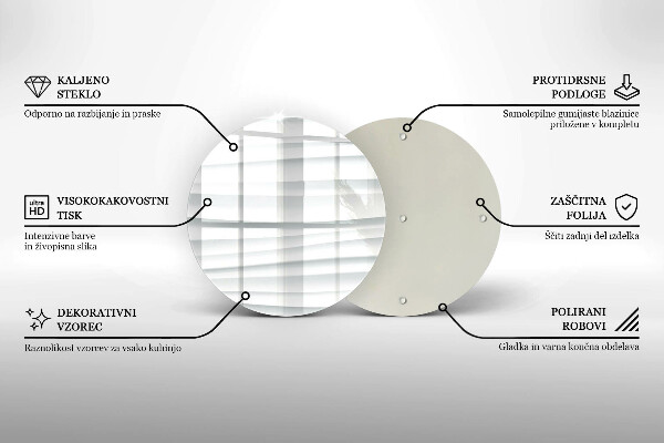 Chopping board glass Modern structure