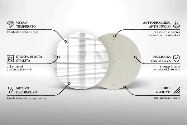 Chopping board glass Modern structure