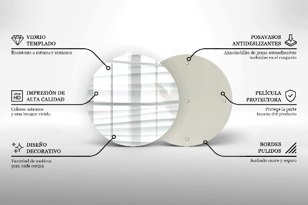 Chopping board glass Modern structure