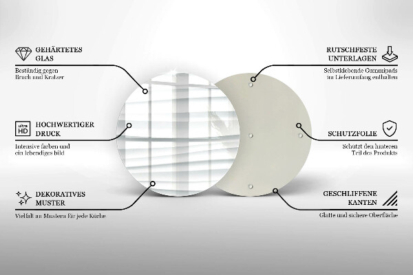 Chopping board glass Modern structure