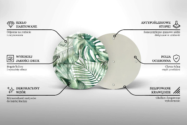 Chopping board Painted leaves