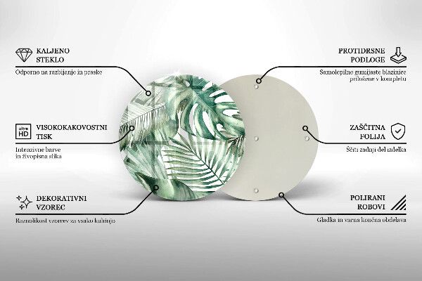 Chopping board Painted leaves