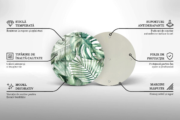 Chopping board Painted leaves