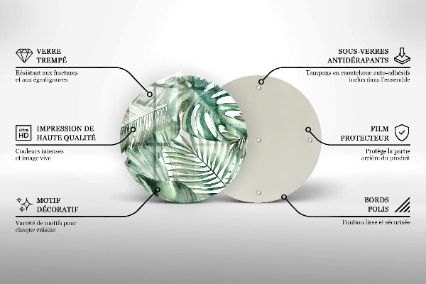 Chopping board Painted leaves