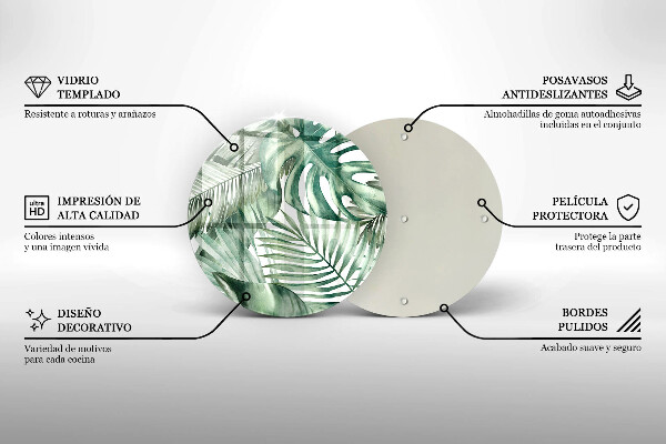 Chopping board Painted leaves