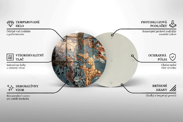 Chopping board Decorative rock with gold