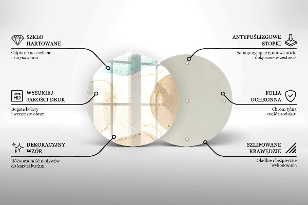 Chopping board Boho, spots and gold