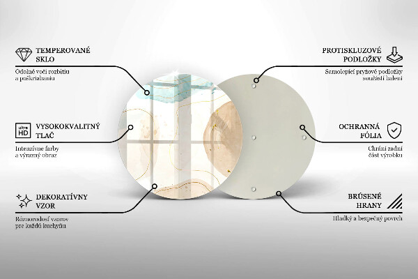 Chopping board Boho, spots and gold