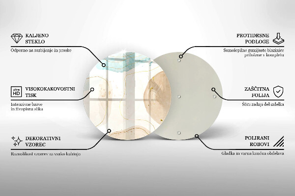 Chopping board Boho, spots and gold