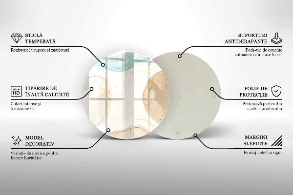 Chopping board Boho, spots and gold