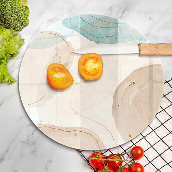 Chopping board Boho, spots and gold