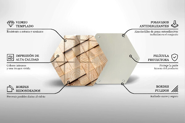 Chopping board Wooden squares