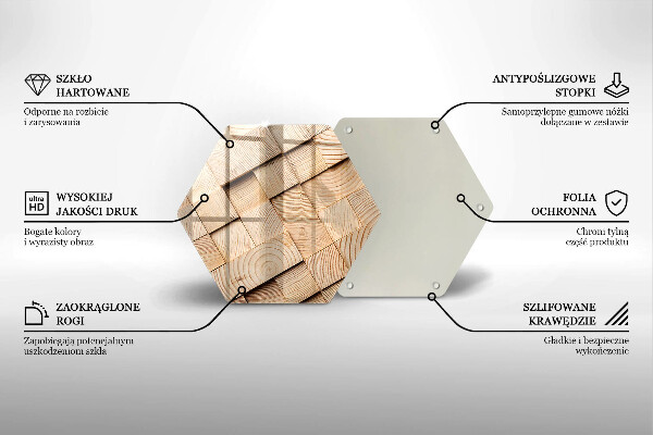 Chopping board Wooden squares