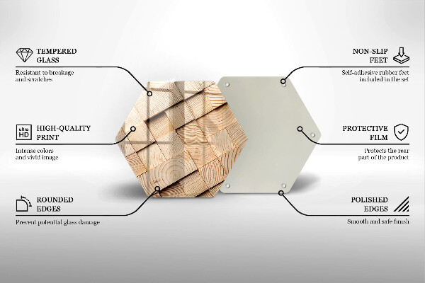 Chopping board Wooden squares