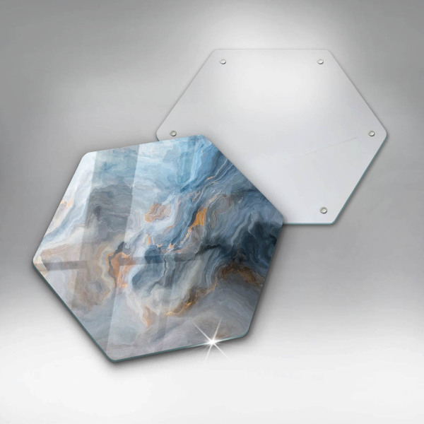 Glass chopping board Marble texture