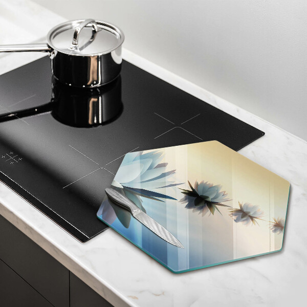 Chopping board Lilie flowers on the water