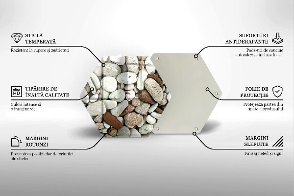 Chopping board Background small stones