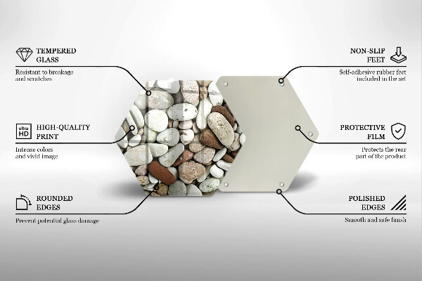 Chopping board Background small stones