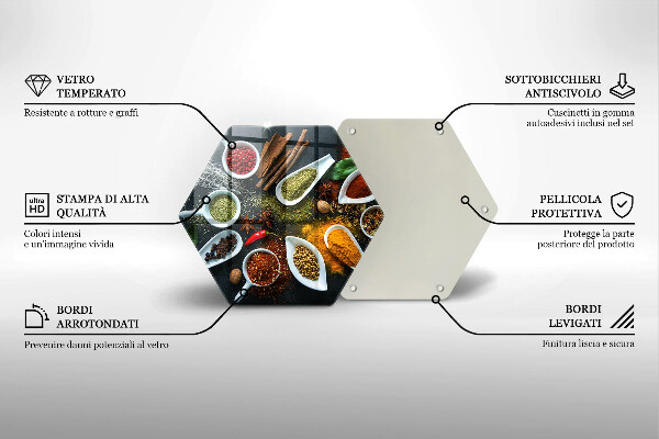 Chopping board glass Kitchen spices