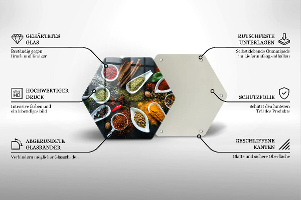 Chopping board glass Kitchen spices