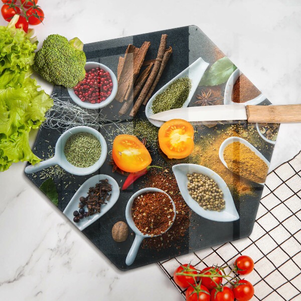 Chopping board glass Kitchen spices