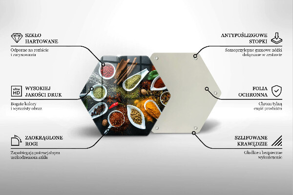 Chopping board glass Kitchen spices