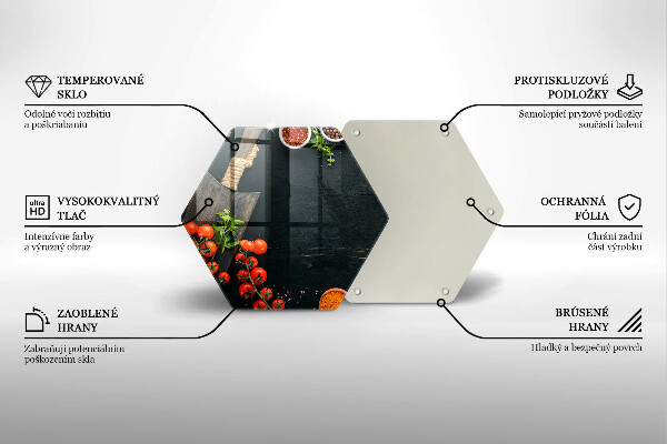 Glass chopping board Cherry tomatoes