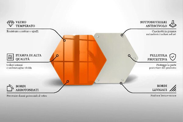 Chopping board Orange color