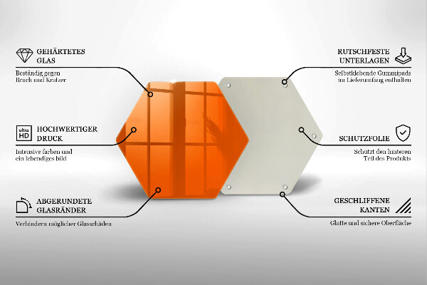 Chopping board Orange color