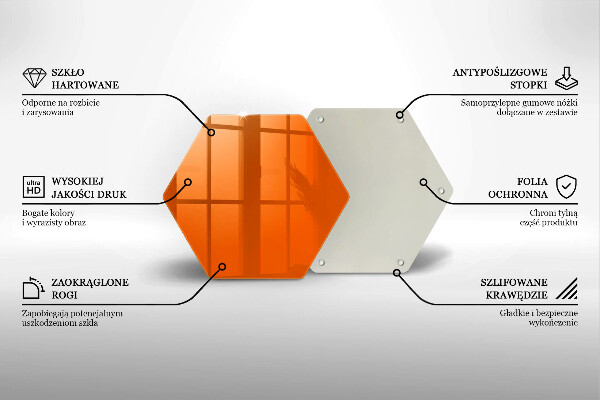 Chopping board Orange color