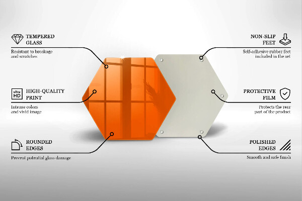 Chopping board Orange color