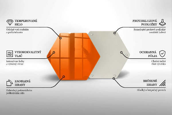 Chopping board Orange color