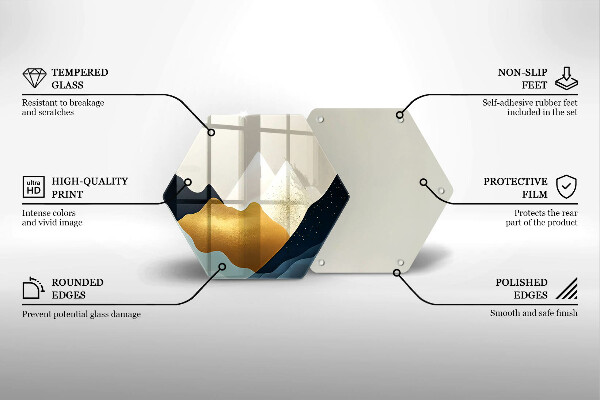 Glass worktop protector Abstract mountains