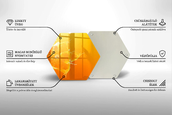 Glass chopping board Juicy fruit of orange