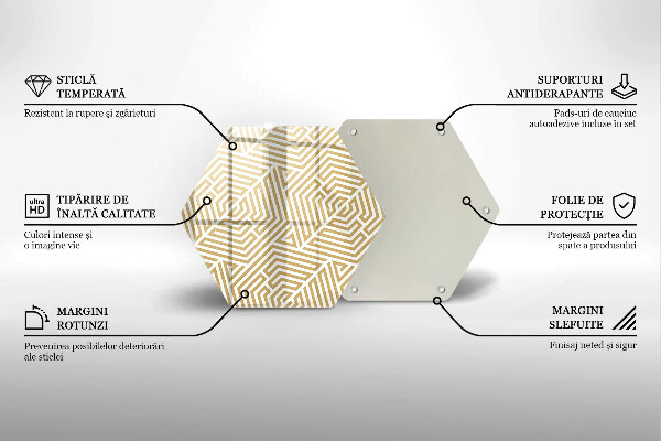 Chopping board Geometric lines