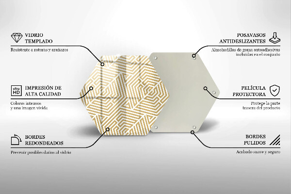 Chopping board Geometric lines